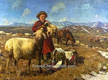 Realistic Style of Mongolian Painting