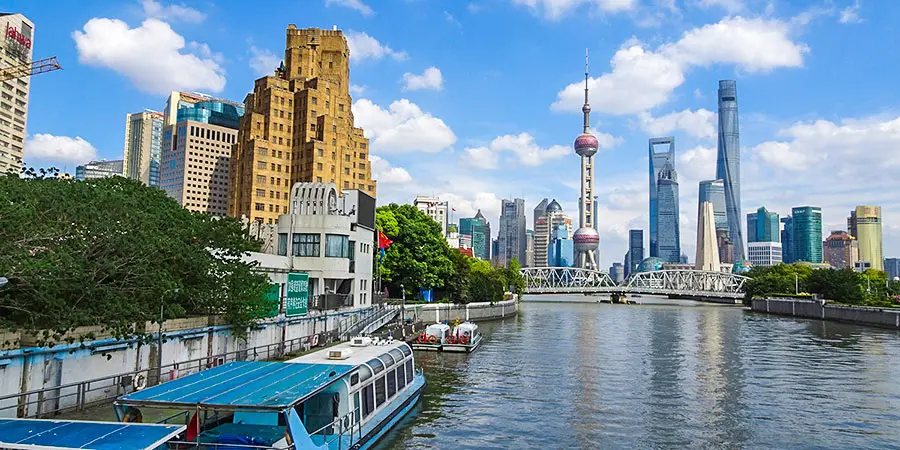 The Bund of Shanghai in Summer