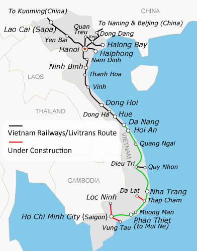 Ho City to Nang Train Schedule, Ticket