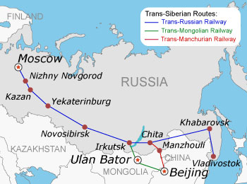 Trans-Siberian Railway: Stops, Branches, Trans-Mongolia Trains