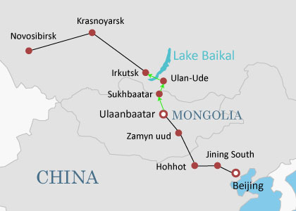 Ulaanbaatar-Irkutsk Train Route