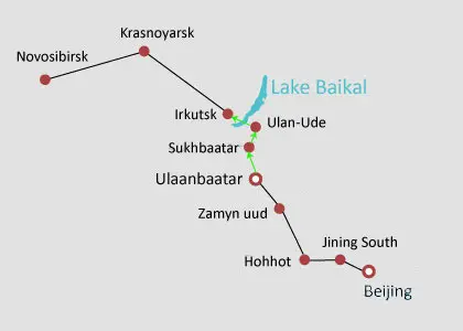 Ulaanbaatar-Irkutsk Train Route