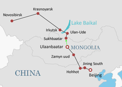 Ulaanbaatar-Sukhbaatar Train Route