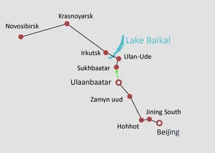 Ulaanbaatar-Sukhbaatar Train Route