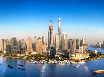 Panoramic View of Pudong Shanghai