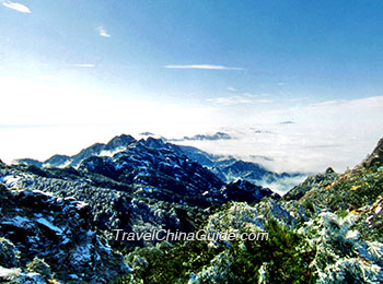 Snow-covered Huangshan Mountain