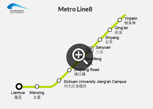 Chengdu Metro Line 8 Map