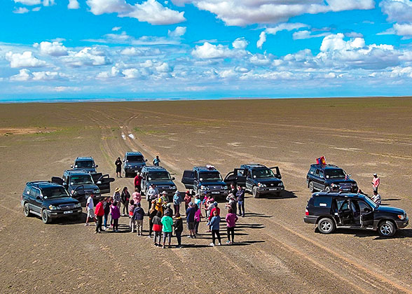 Vehicles during Mongolia Tour
