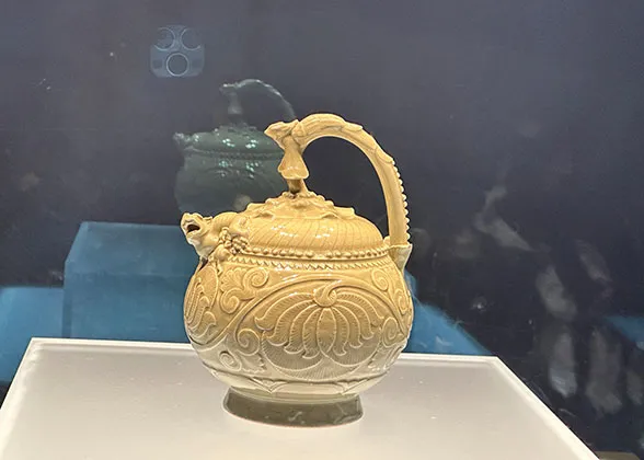 Celadon Pot with a Loop Handle