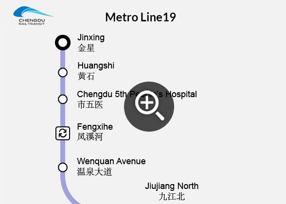 Chengdu Metro Line 19 Map