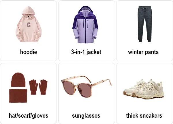 Jiuzhaigou February Packing List