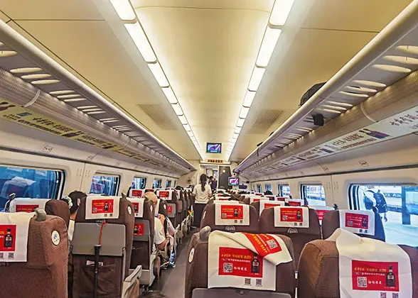 Seats on the High-speed Train to Badaling