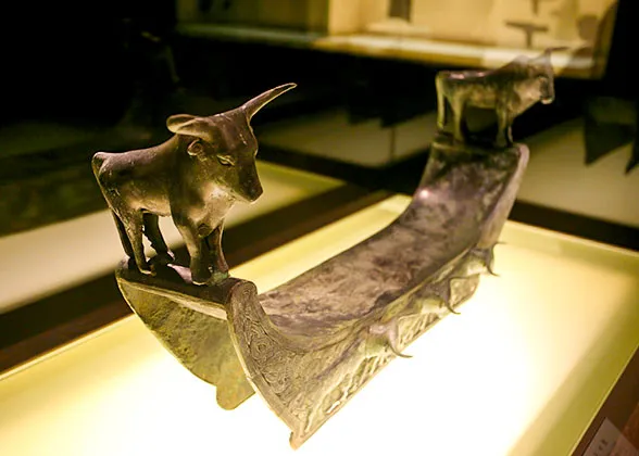 Pillow with Five Yaks