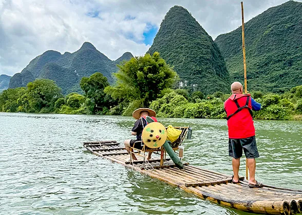 Bamboo Raft on Li River, Yangshuo