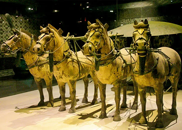Bronze Chariot and Horses in Lishan Garden