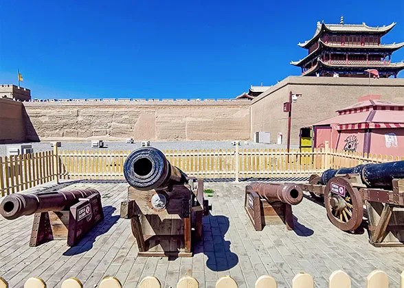 Cannons at Jiayuguan Pass