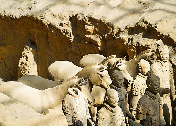 Cavalry Warriors with Their Horses