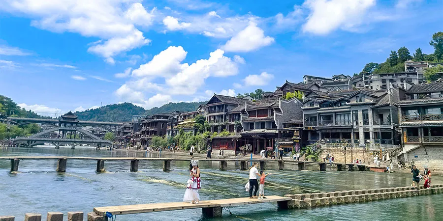 Ancient Town in Changsha on Sunny Day