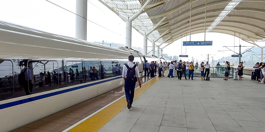 Platform of Changzhou North Train Station