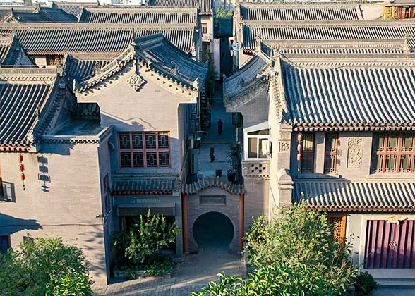 Ancient-style Buildings inside City Wall