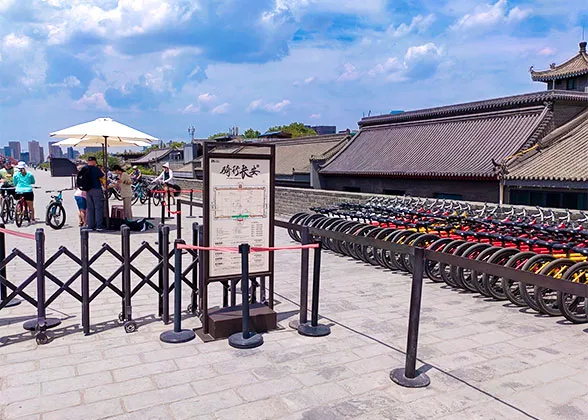 Rental Bicycles on Xi'an City Wall