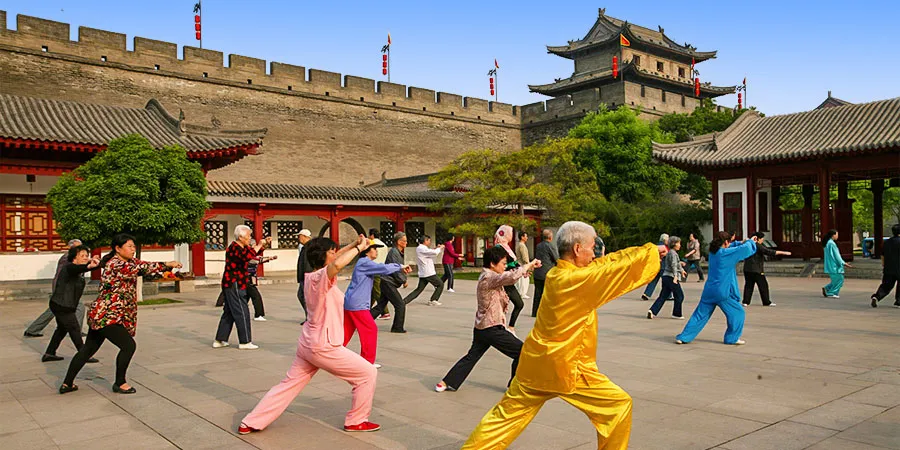 Morning Exercise in City Wall Park