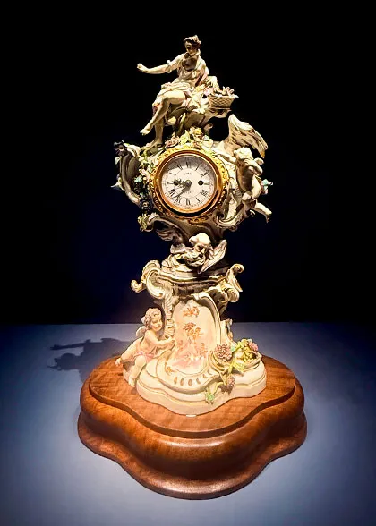 Angel Porcelain Clock