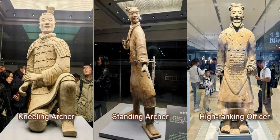 Terracotta Warriors of Different Types