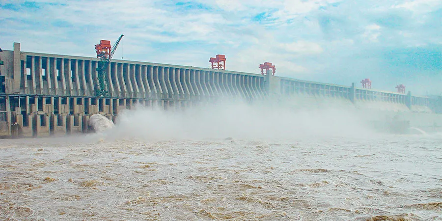 Flood Discharging of the Three Gorges Dam in Summer