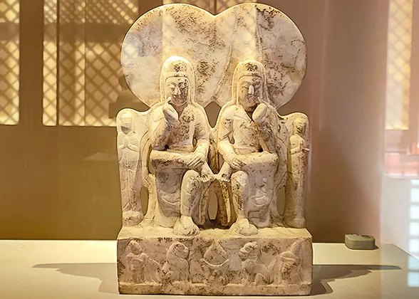 White Stone Buddha Statue