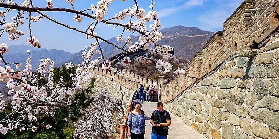 The Great Wall of China in April