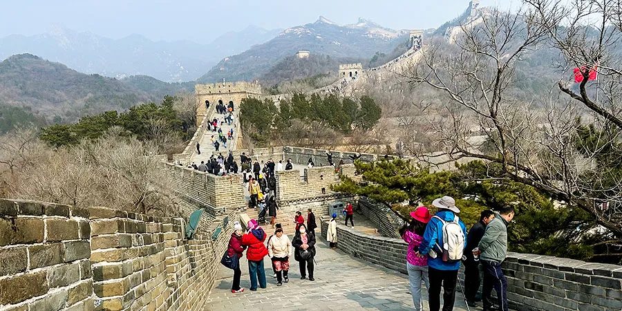 The Great Wall on a cloudy day in February