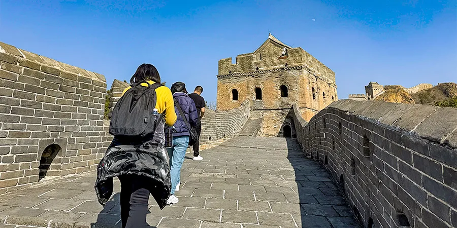 Hiking on the Great Wall of China