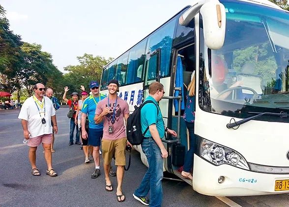 Our Mutianyu Great Wall Tour Bus