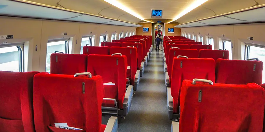 Hong Kong Bullet Train 1st Class Seat