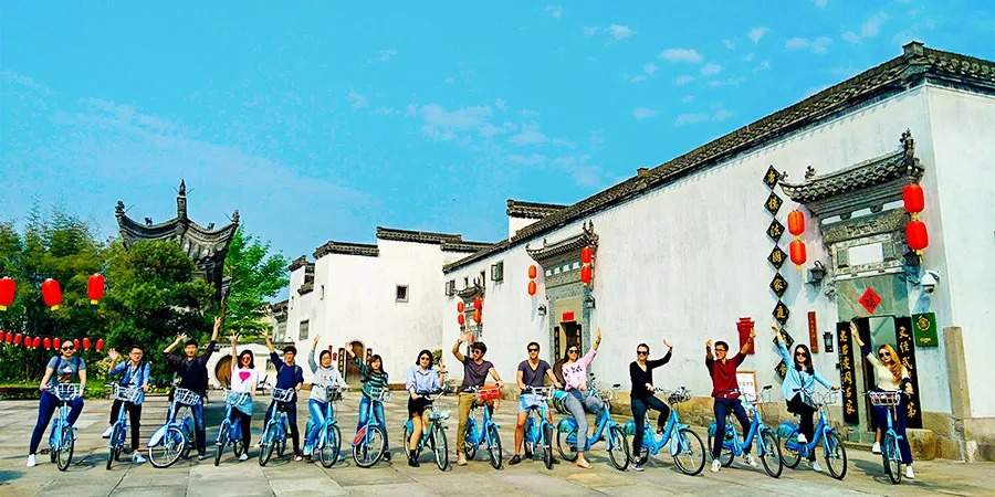 Cycling in Ancient Village in August