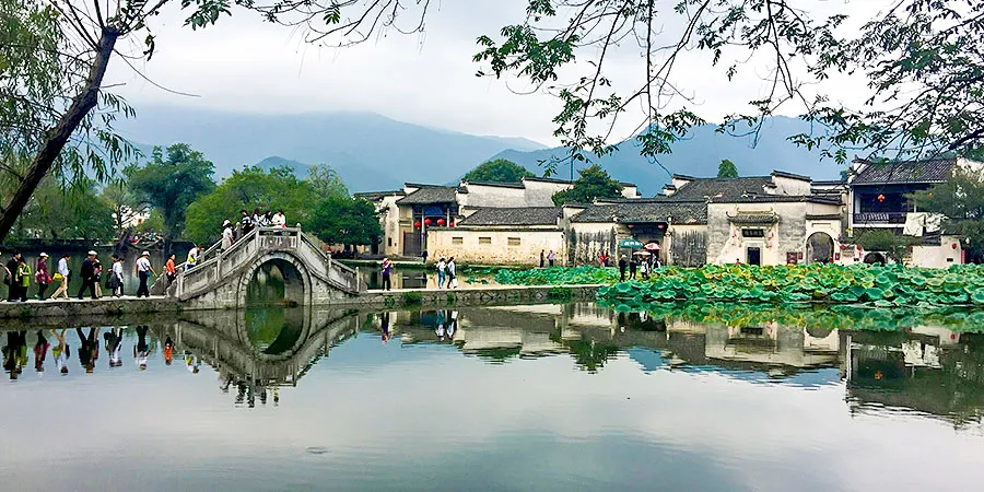 Hongcun Village on Overcast Day in June