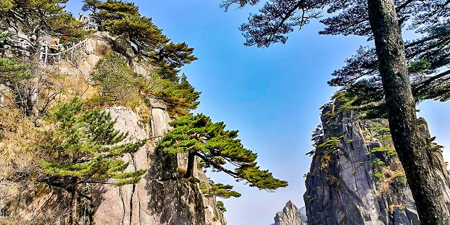Mt. Huangshan on Sunny Day in February