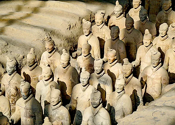 Infantry Warriors Arranged in Battle Formations