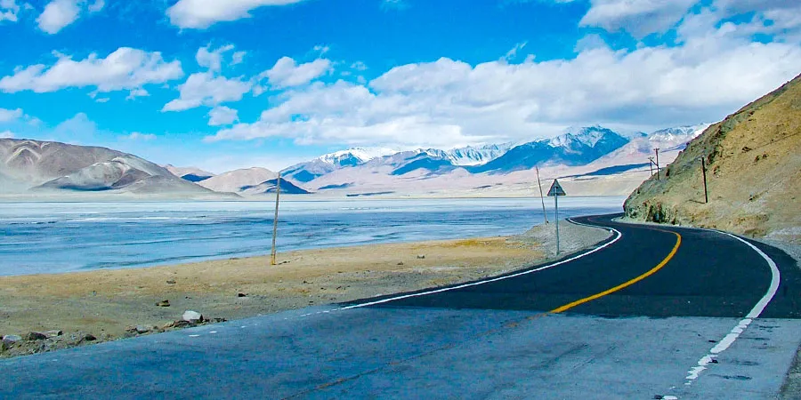 Pamir Plateau on Sunny March Days