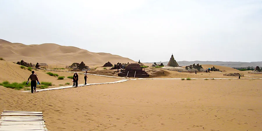Mild Kumtag Desert in Turpan in Spring
