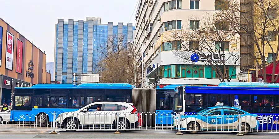 Street of Lanzhou in December