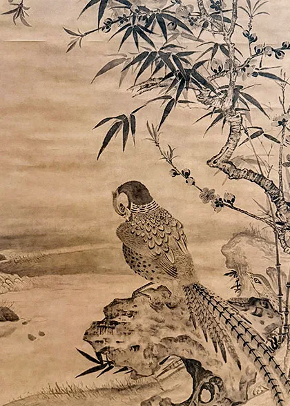 Exhibited Ancient Bird Painting