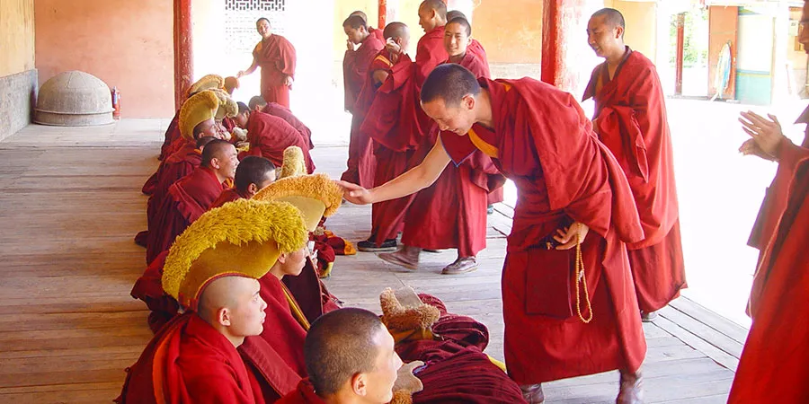 Monks at Kumbum Monastery