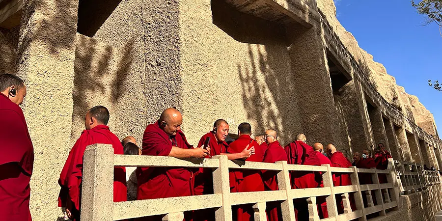 Monks in Mogao Caves