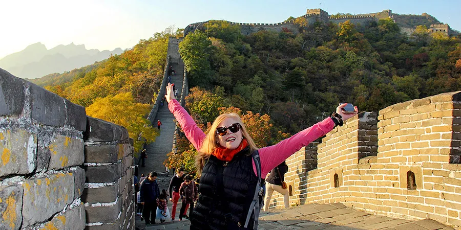 Mutianyu Great Wall in autumn