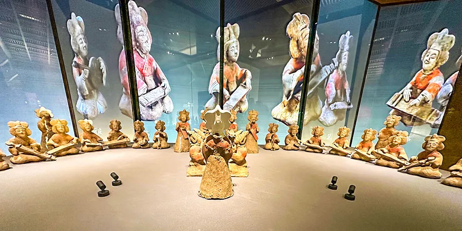 Painted Pottery Figurines of Female Musicians