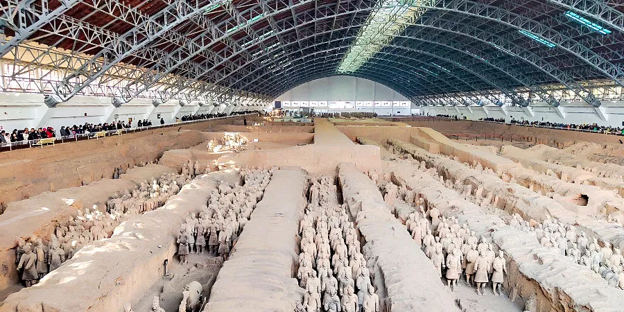 Terracotta Warriors Distinguished by Partition Walls 