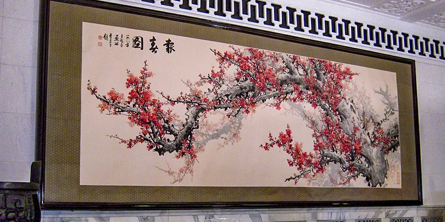 A Plum Painting in the Hall