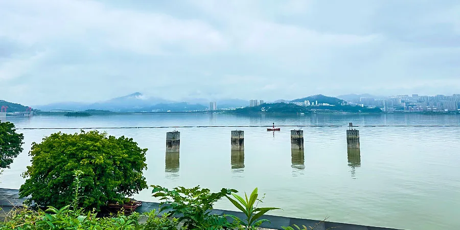 Reservoir of Three Gorges in February in Yichang